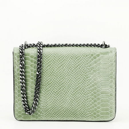 Clutch - Geanta verde din piele naturala 1524 123