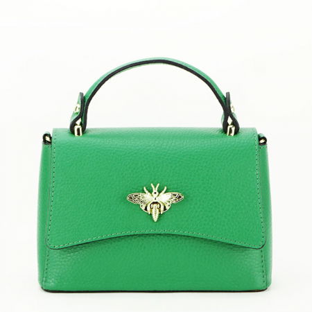 Clutch - Geanta verde mica din piele naturala 1523 120