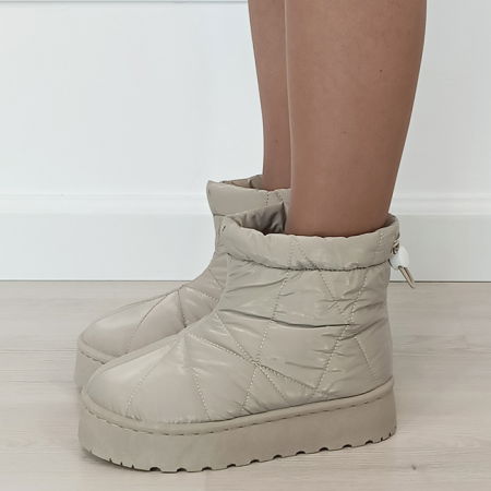 Oferte Speciale - Ghete impermeabile kaki deschis DAV8651 112