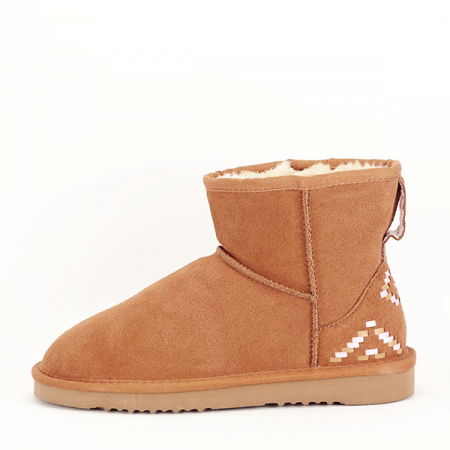 Oferte Speciale - Ghete maro deschis din piele naturala Lucy