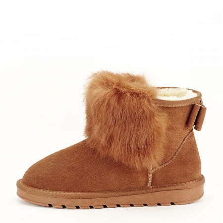 Ghete - Ghete maro din piele naturala Bonnie 117