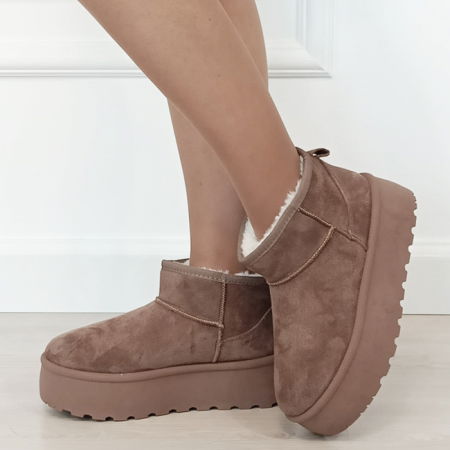 Ghete - Ghete maro imblanite cu talpa groasa LT33-43 112