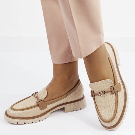 Mocasini bej de tip loafers 2200 03 [1]