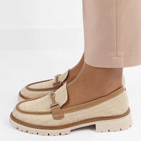 Mocasini bej de tip loafers 2200 03 [2]