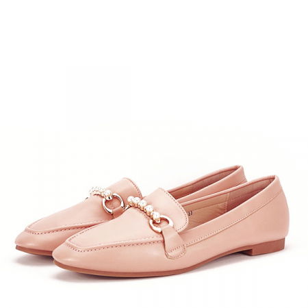Balerini - Mocasini roz cu perle Meredith M2