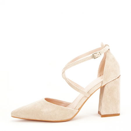 Pantofi - Pantofi bej eleganti 8709 04