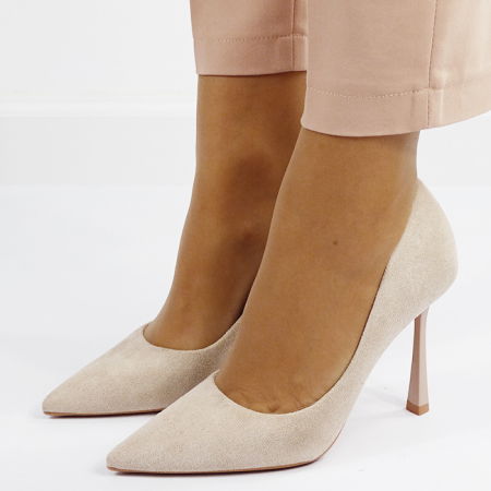 Oferte Speciale - Pantofi bej eleganti D-1283 04