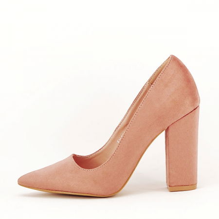 Pantofi - Pantofi cu toc nude Leila