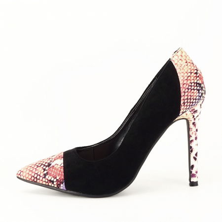 Pantofi - PANTOFI NEGRI CU IMPRIMEU XENIA 02