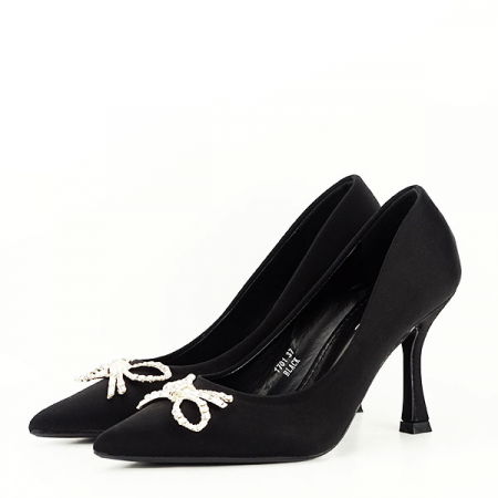 Pantofi - Pantofi negri eleganti 1701 01