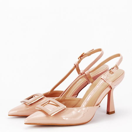 Pantofi - Pantofi nude lacuiti eleganti BSD41-7 04