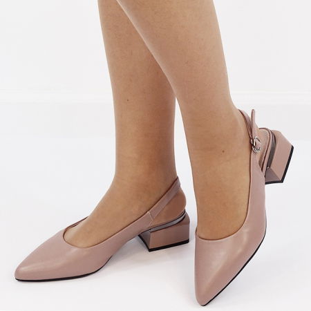 Pantofi - Pantofi taupe comozi din piele naturala BY6889-3 02