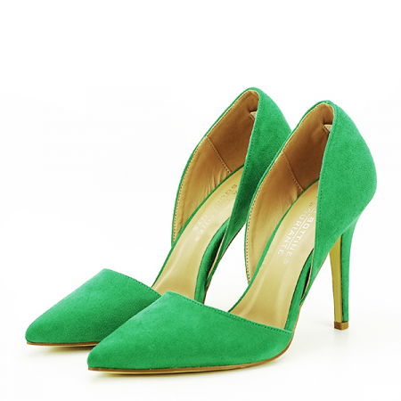 Pantofi - Pantofi verzi decupati Antonia 04