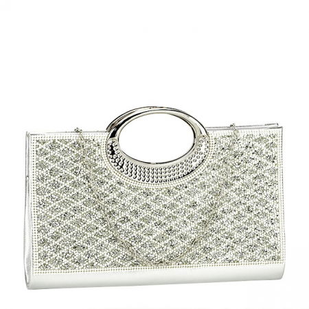 Clutch - Plic argintiu cu cristale BYH961 05