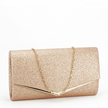Clutch - Plic auriu roze cu sclipici BME-849 06