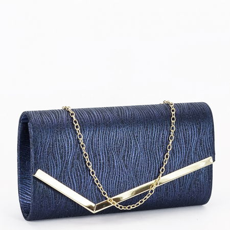 Clutch - Plic bleumarin cu sclipici BCK-1108 01