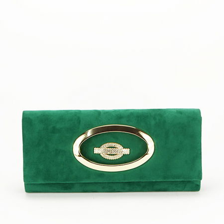Clutch - Plic din catifea HY2068A 01 Verde