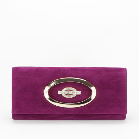 Clutch - Plic din catifea HY2068A 01 Visiniu