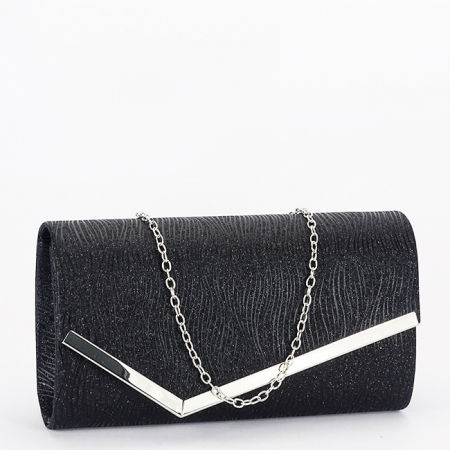 Clutch - Plic negru cu sclipici BCK-1108 01