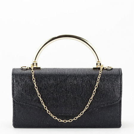 Clutch - Plic negru cu sclipici BJH-748 06