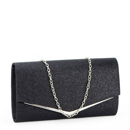 Clutch - Plic negru cu sclipici BME-849 06