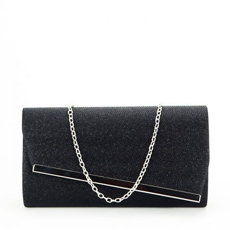 Clutch - Plic negru cu sclipici BXQ246 07