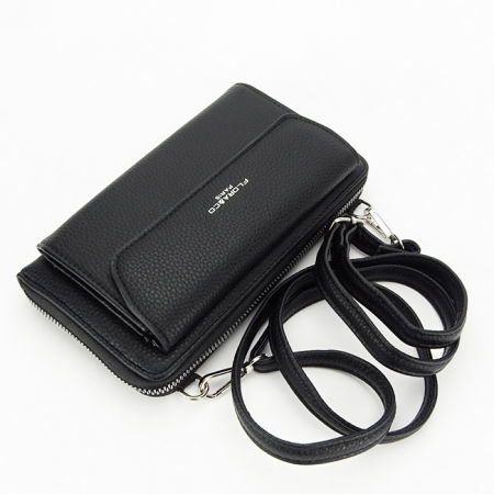 Portofele - Portofel si port telefon H6017 07 Negru