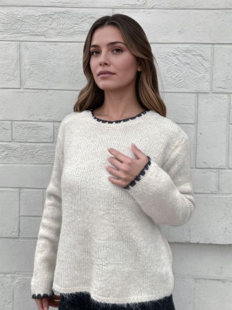 Pulover bej tricotat A-9020 M9 [2]