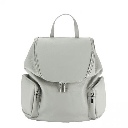 Rucsacuri - Rucsac Premium mare gri din piele naturala 8961 122