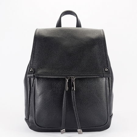 Rucsacuri - Rucsac negru din piele naturala 8914 M6