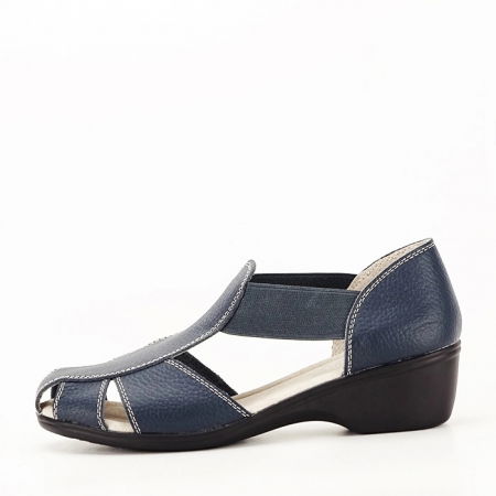 Sandale cu talpa joasa - Sandale bleumarin din piele naturala Calypso