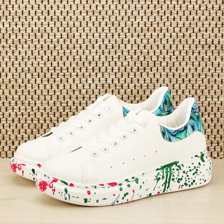 Pantofi - Sneakers alb cu albastru Larra