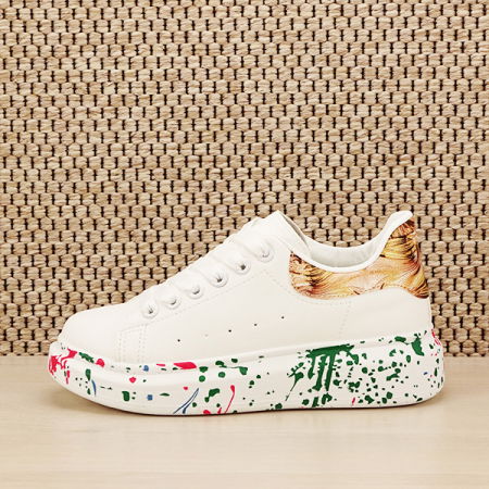 Pantofi - Sneakers alb cu imprimeu Larra