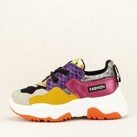 Pantofi - Sneakers auriu Valeria