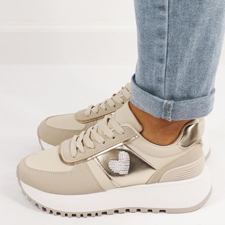 Sneakers bej casual 9147 M5 [2]