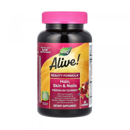 Siliciu - alive-hair-skin-nails-premium-gummy-natures-way