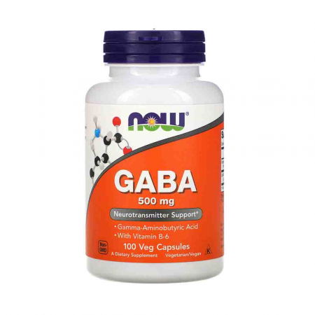 Hormonal Stimulants - Now Foods, GABA, 750 mg, 100 Veg Capsules