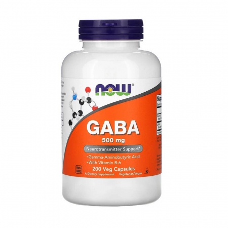 Hormonal Stimulants - Now Foods, GABA, 750 mg, 100 Veg Capsules