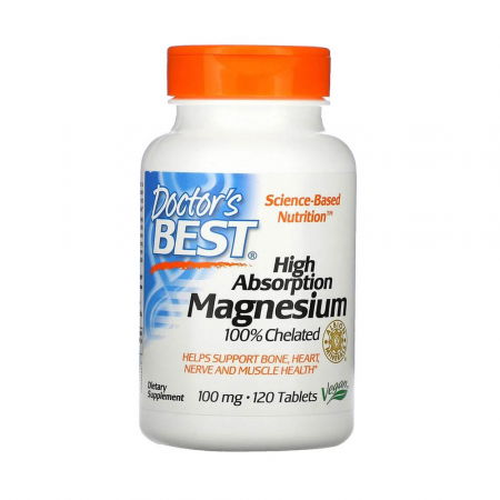 Magneziu - high-absorption-magnesium-chelated-100mg-doctors-best