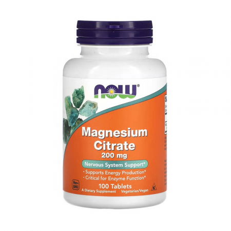 Magnesium - Magnesium Citrate 200 mg, Now Foods, 100 tablets