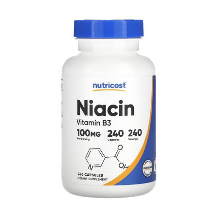 Nutricost - Niacin, 100 mg, Nutricost, 240 capsule
