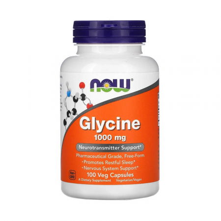 SANATATEA CREIERULUI - glycine-1000mg-now-foods