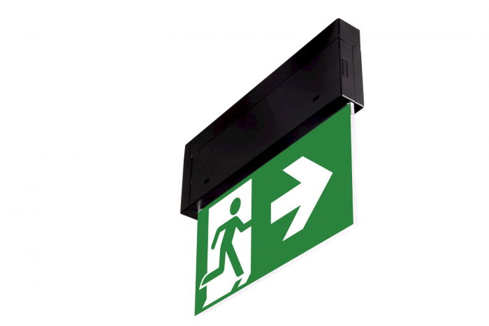 Lampa iluminat evacuare directional, neagra, aparenta, 1 ora, 1.5W, nementinut, test manual, IP20,  Intelight 90680 [5]