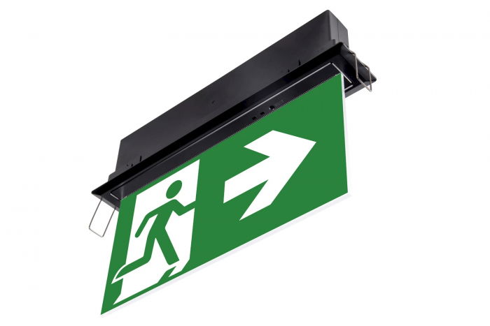 Lampa iluminat evacuare directional, neagra, aparenta, 1 ora, 1.5W, nementinut, test manual, IP20,  Intelight 90680 [4]