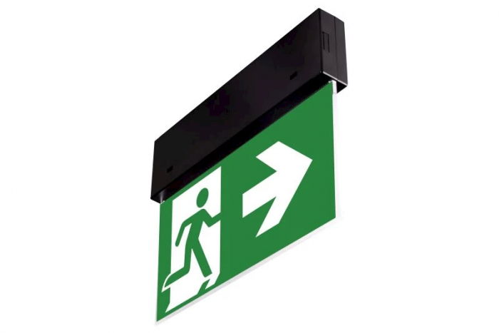 Lampa iluminat evacuare directional, neagra, aparenta, 1 ora, 1.5W, nementinut, test manual, IP20,  Intelight 90680 [2]