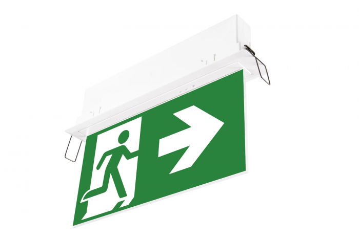 Lampa iluminat evacuare directional pentru centrala de baterii, alba, aparenta, 1.5W, test prin centrala de baterii, IP20,  Intelight 90580 [4]