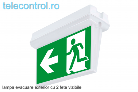 evacuare - EOL Corp iluminat evacuare aplicat, IP65, cu 2 fete vizibile, 3h, mentinut, test manual, 7W, Intelight 94942