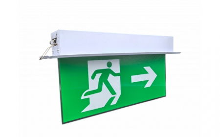 evacuare - Lampa emergenta EXIT, incastrata, cu 2 fete vizibile PVC, 3 ore, 2W, IP30, Optonica 7223