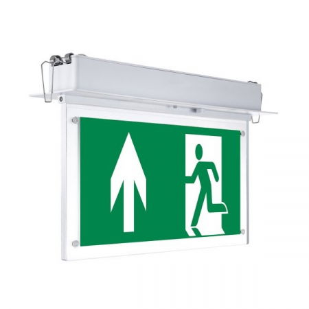 evacuare - Lampa emergenta EXIT, incastrata, cu 2 fete vizibile PVC, 3 ore, 3W, IP20, Optonica 7206