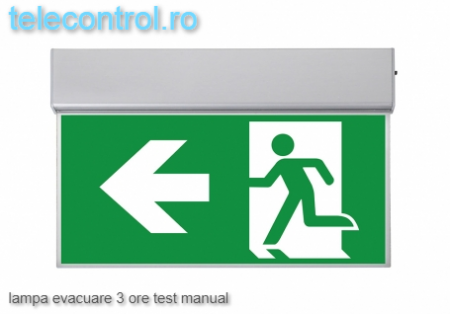 evacuare - EOL Lampa evacuare EXIT aplicata, IP20, 3h, mentinut, test manual, 3.6W, Intelight 93331